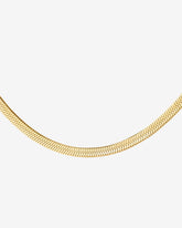 Slim Herringbone Necklace Gold