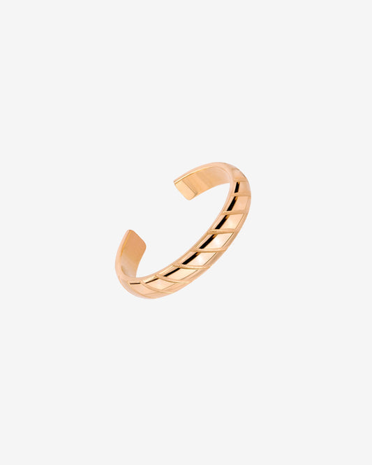 Flat Stripe Toe Ring Roségold