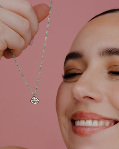 Cancer Bubble Necklace Silber