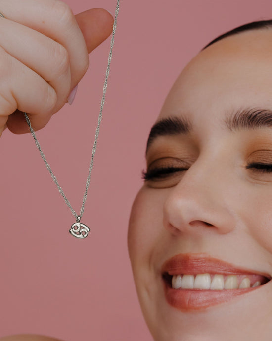 Cancer Bubble Necklace Silber