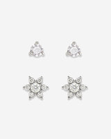 Glimmering Petals Stud Bundle Silber