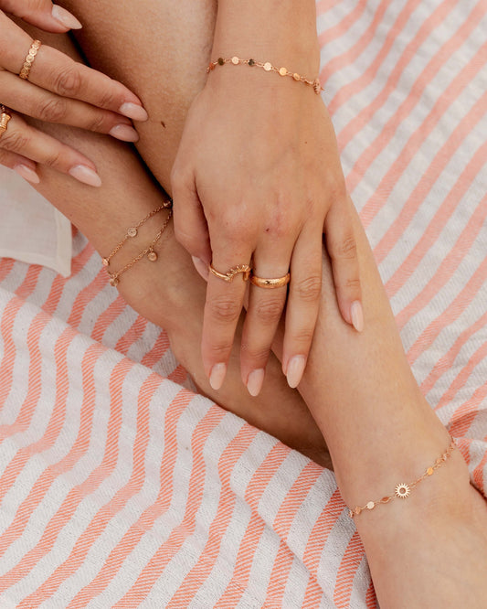 Sunny Side Up Anklet Roségold