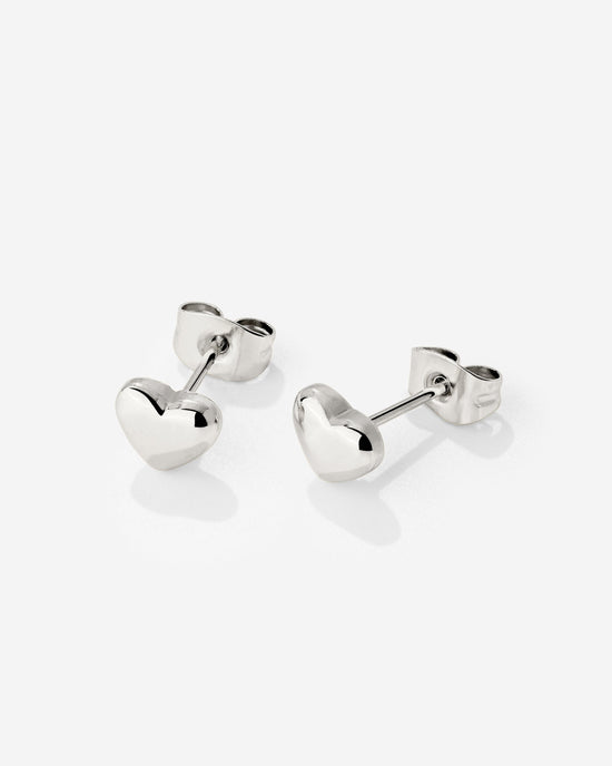 Lovely Heart Studs Silber
