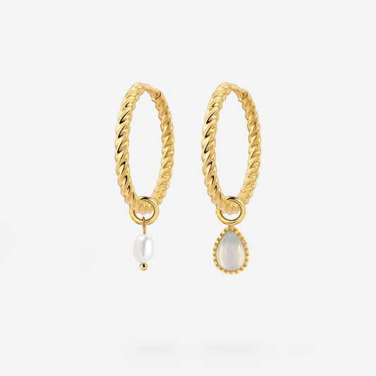 Twisted Hoop Set Medium