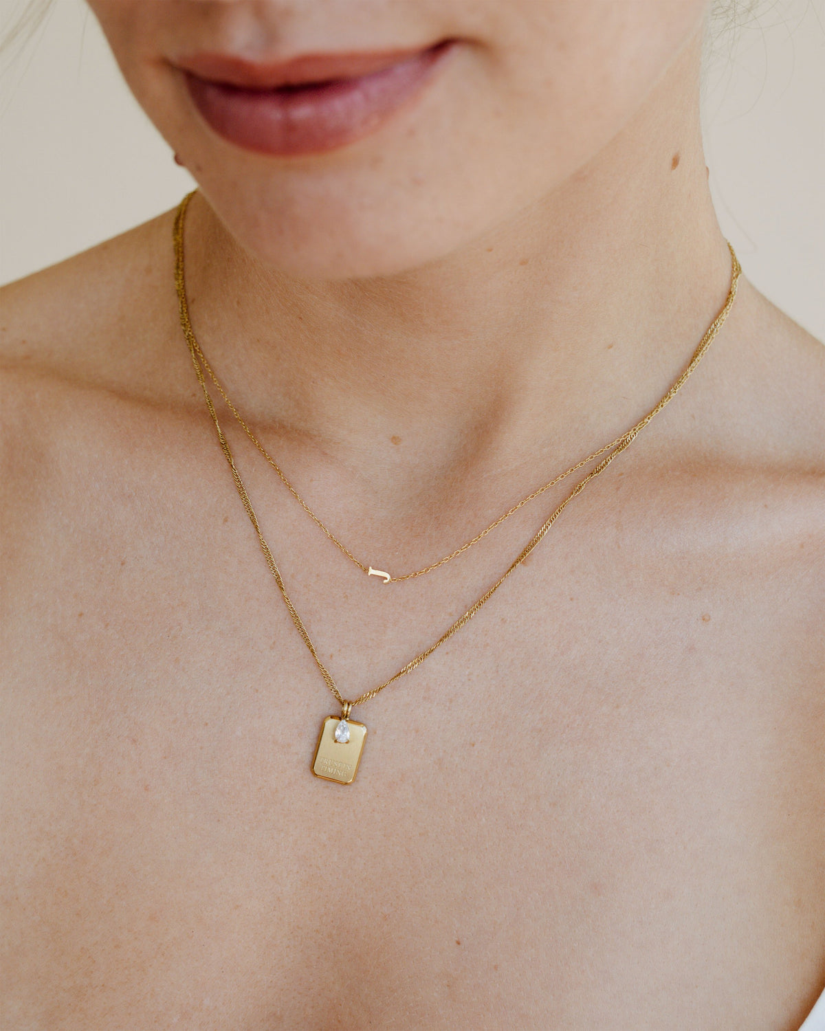 Tiny Letter Necklace
