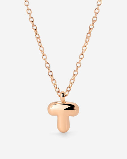 Bubble Letter Necklace Roségold