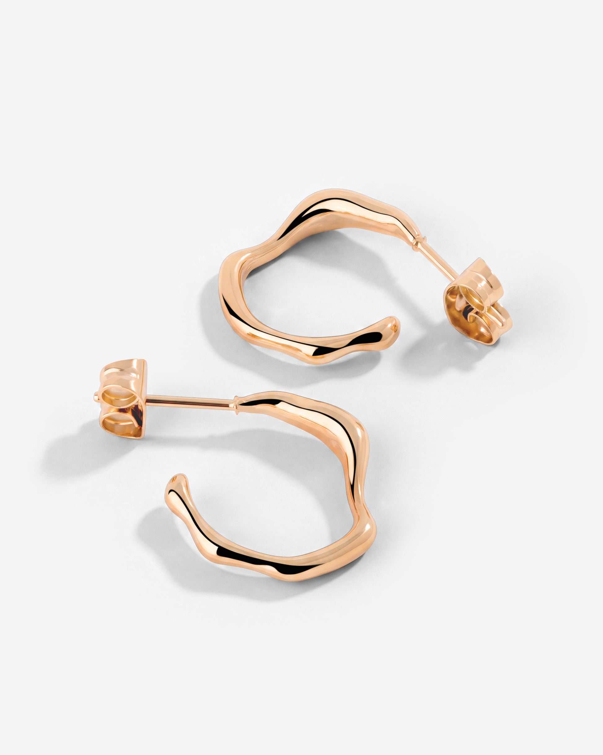 Solar Wave Hoops Studs Small