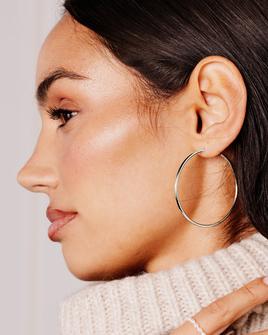Extra Maxi Hoops Silber