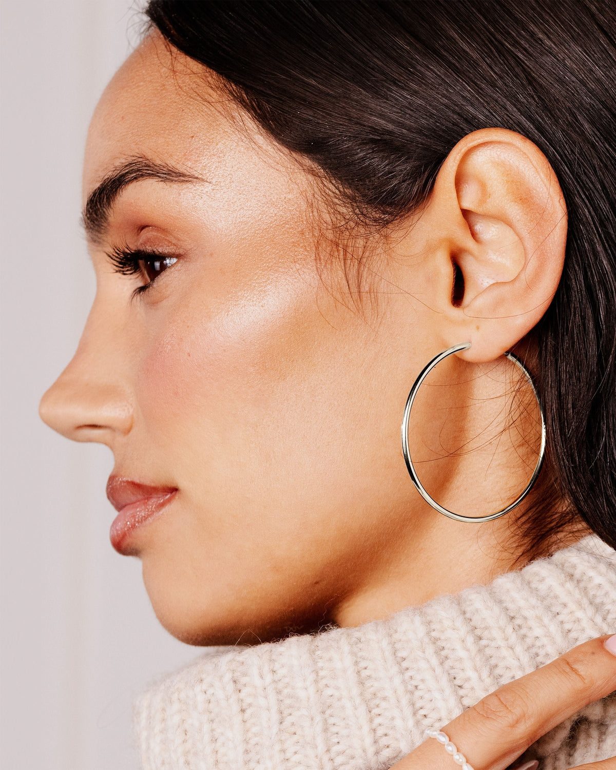 Extra Maxi Hoops Silber