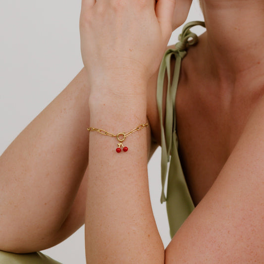 Oval Links Charm Bracelet Set