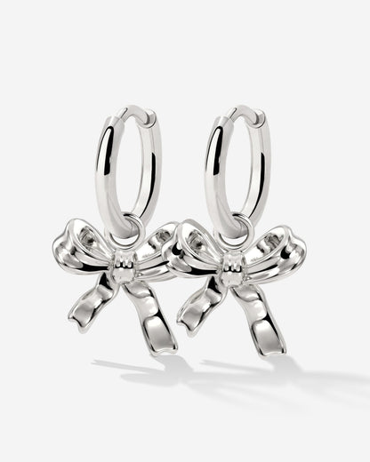 Pretty Ribbon Hoop Set Small Silber