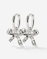 Pretty Ribbon Hoop Set Small Silber