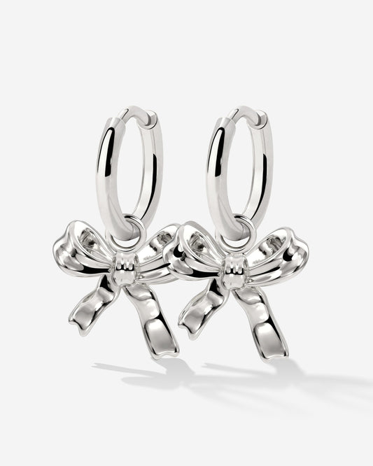 Pretty Ribbon Hoop Set Small Silber