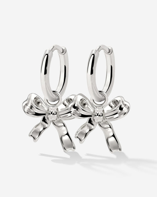 Pretty Ribbon Hoop Set Small Silber