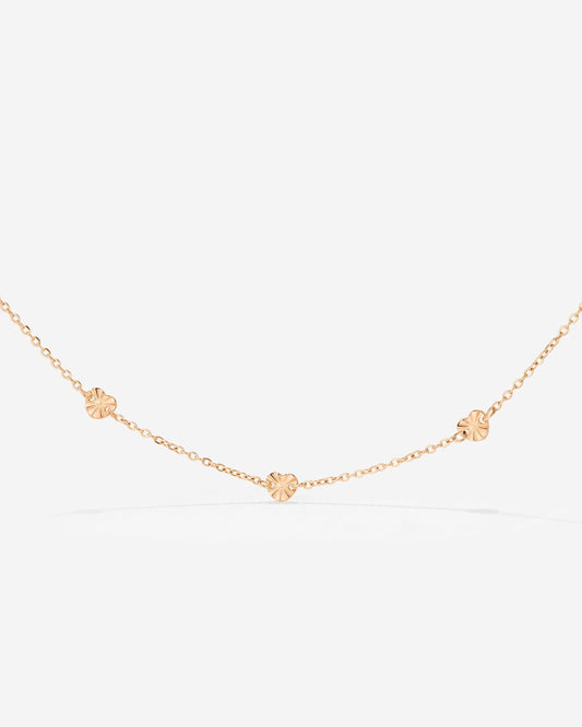 Glass Heart Necklace Roségold