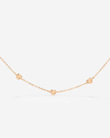 Glass Heart Necklace Roségold