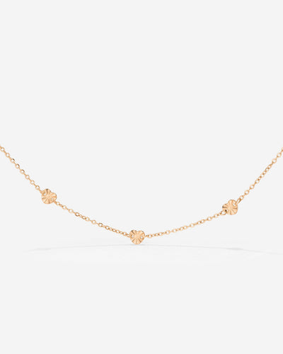 Glass Heart Necklace Roségold