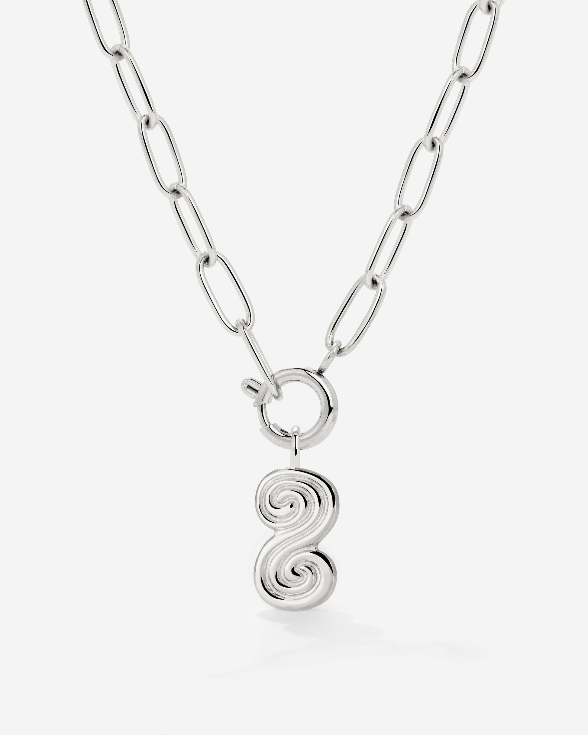 Serpent's Whisper Oval Links Necklace Set Silber