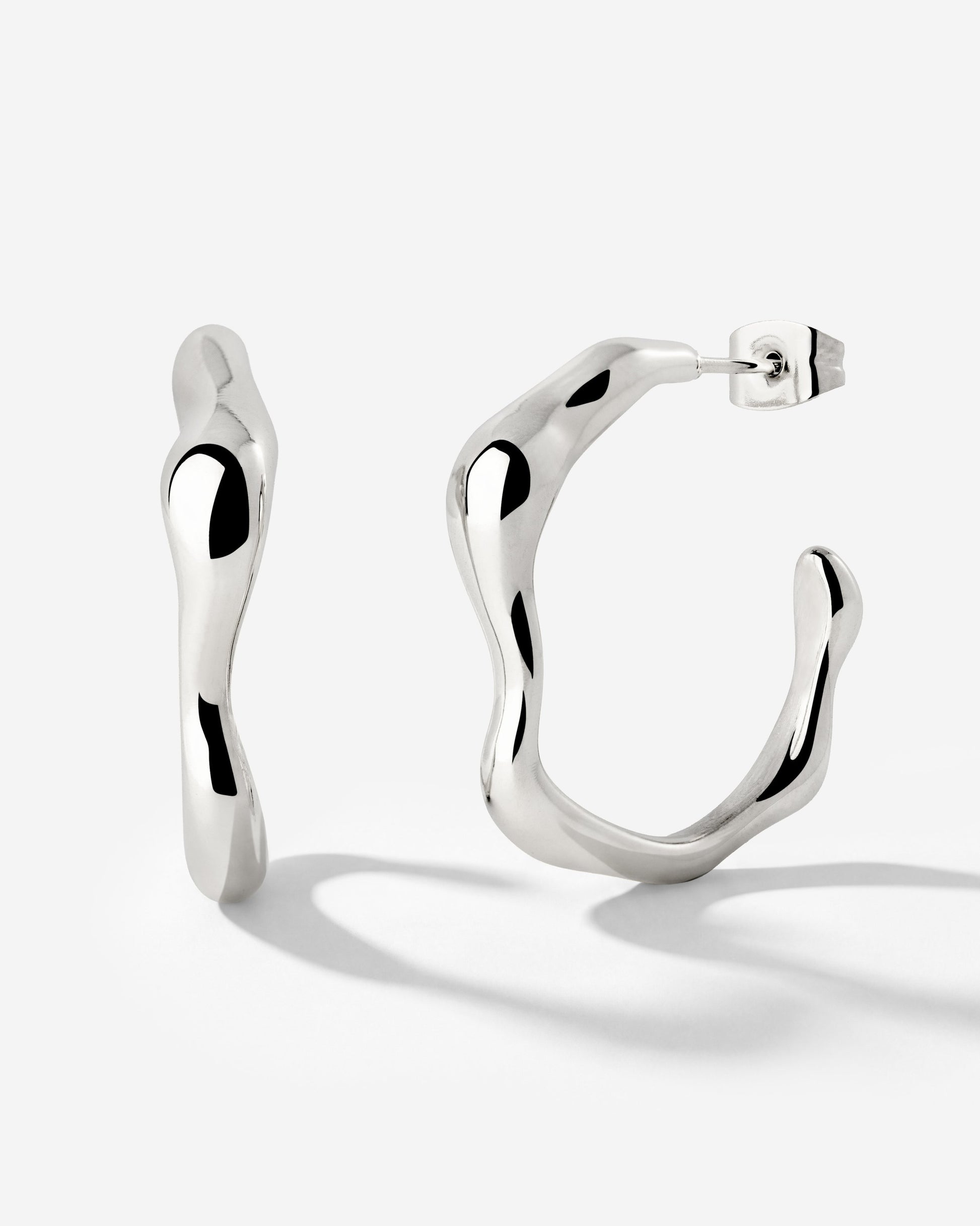 Solar Wave Hoops Studs Large
