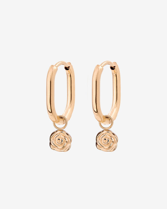 Rose Oval Hoop Set Baby Roségold