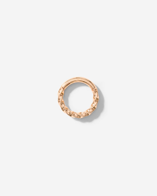 Twisted Click Piercing Ring Roségold