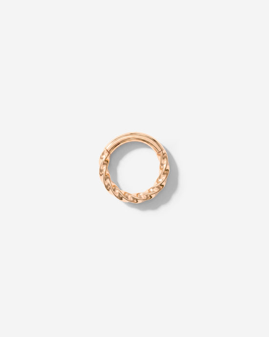 Twisted Click Piercing Ring Roségold