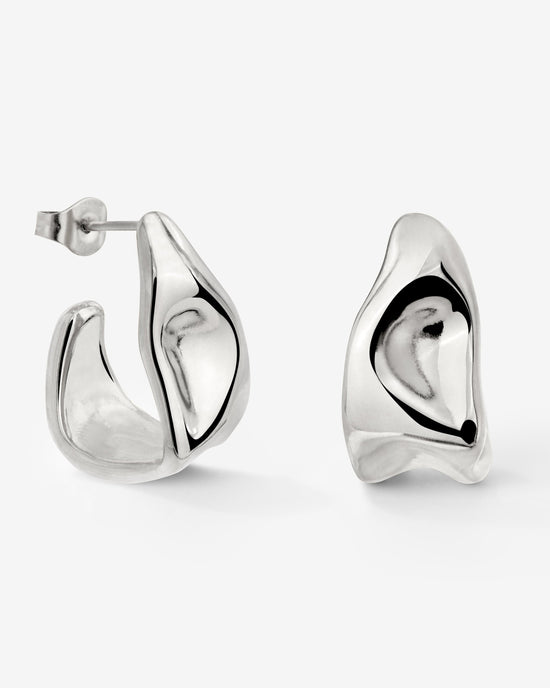 Liquid Shape Studs Silber
