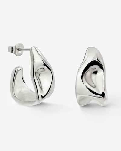 Liquid Shape Studs Silber