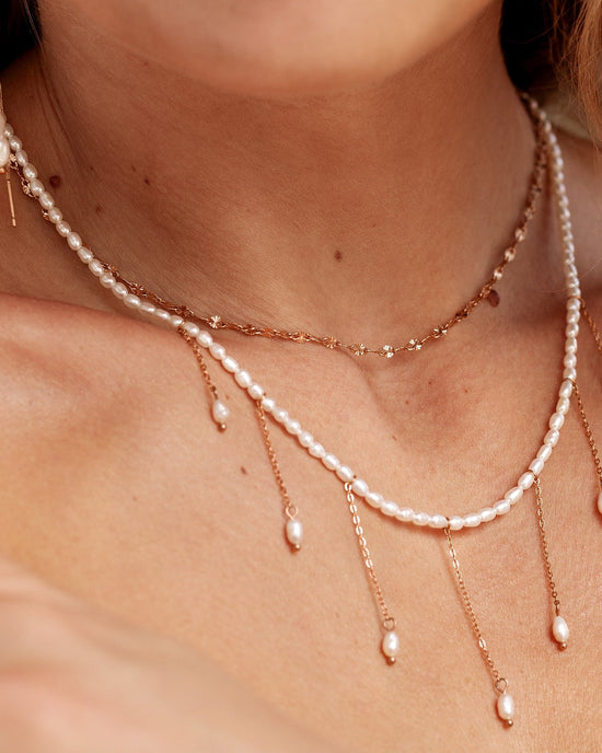Lolas Love Pearl Power Necklace Roségold