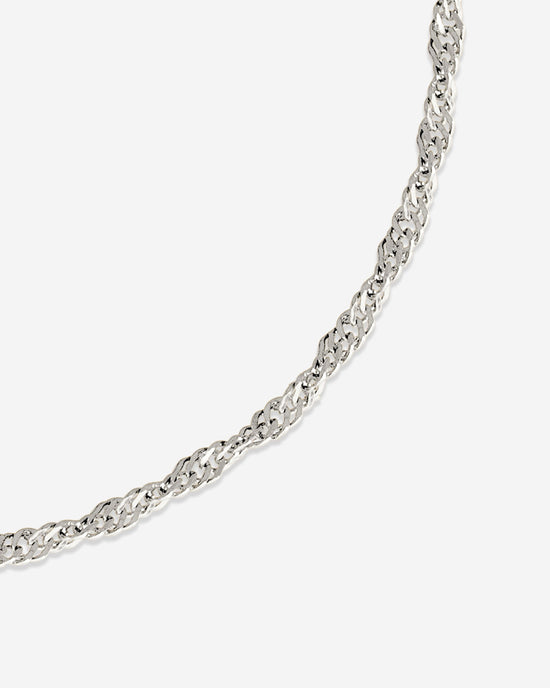 Slim Singapore Anklet Silber