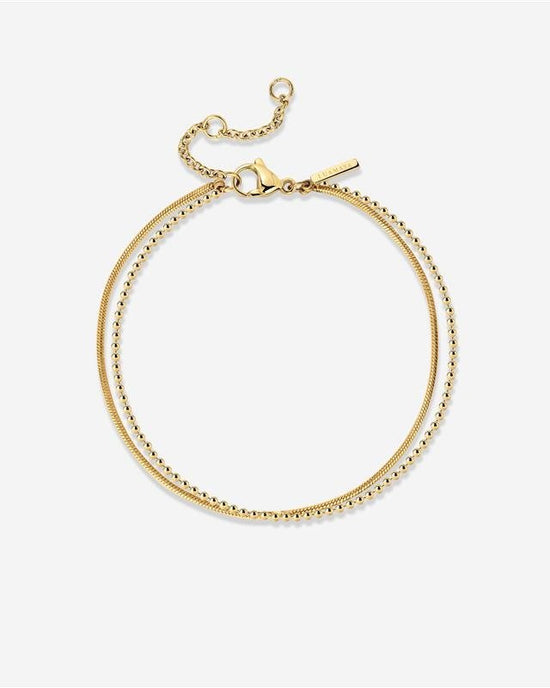 Duo Beads Bracelet Gold