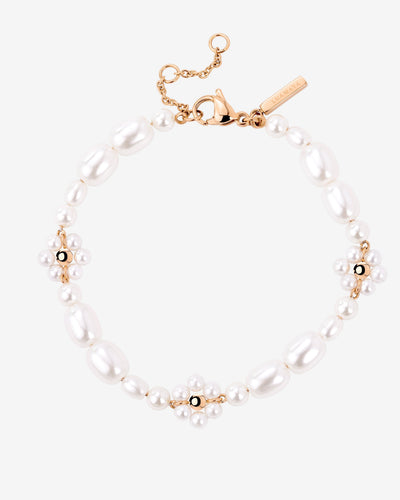 Flowery Pearls Bracelet Roségold