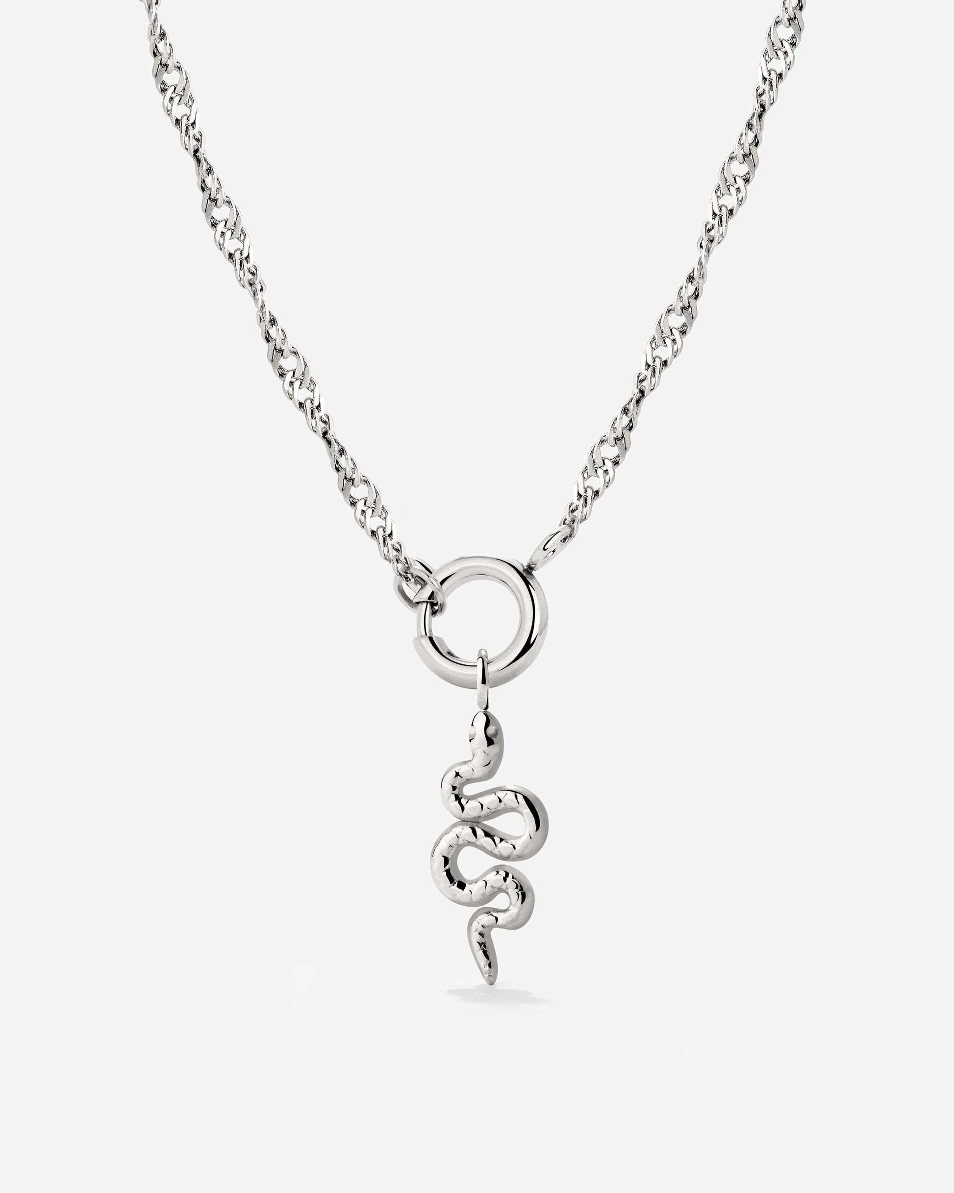 Serpent Singapore Chain Necklace Set Silber