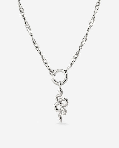 Serpent Singapore Chain Necklace Set Silber