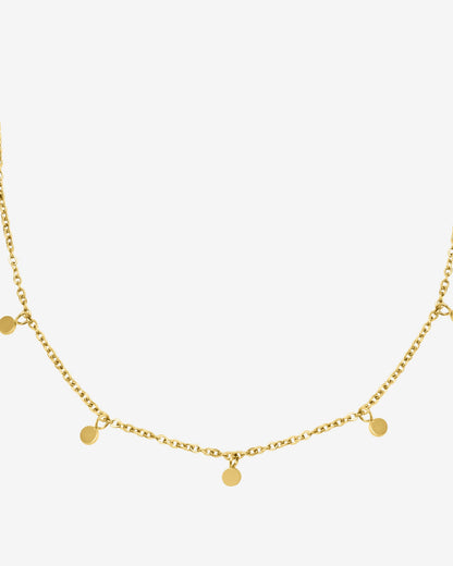 Tiny Coin Necklace Gold