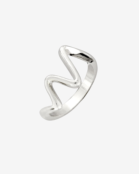 Fluid Motion Ring Silber