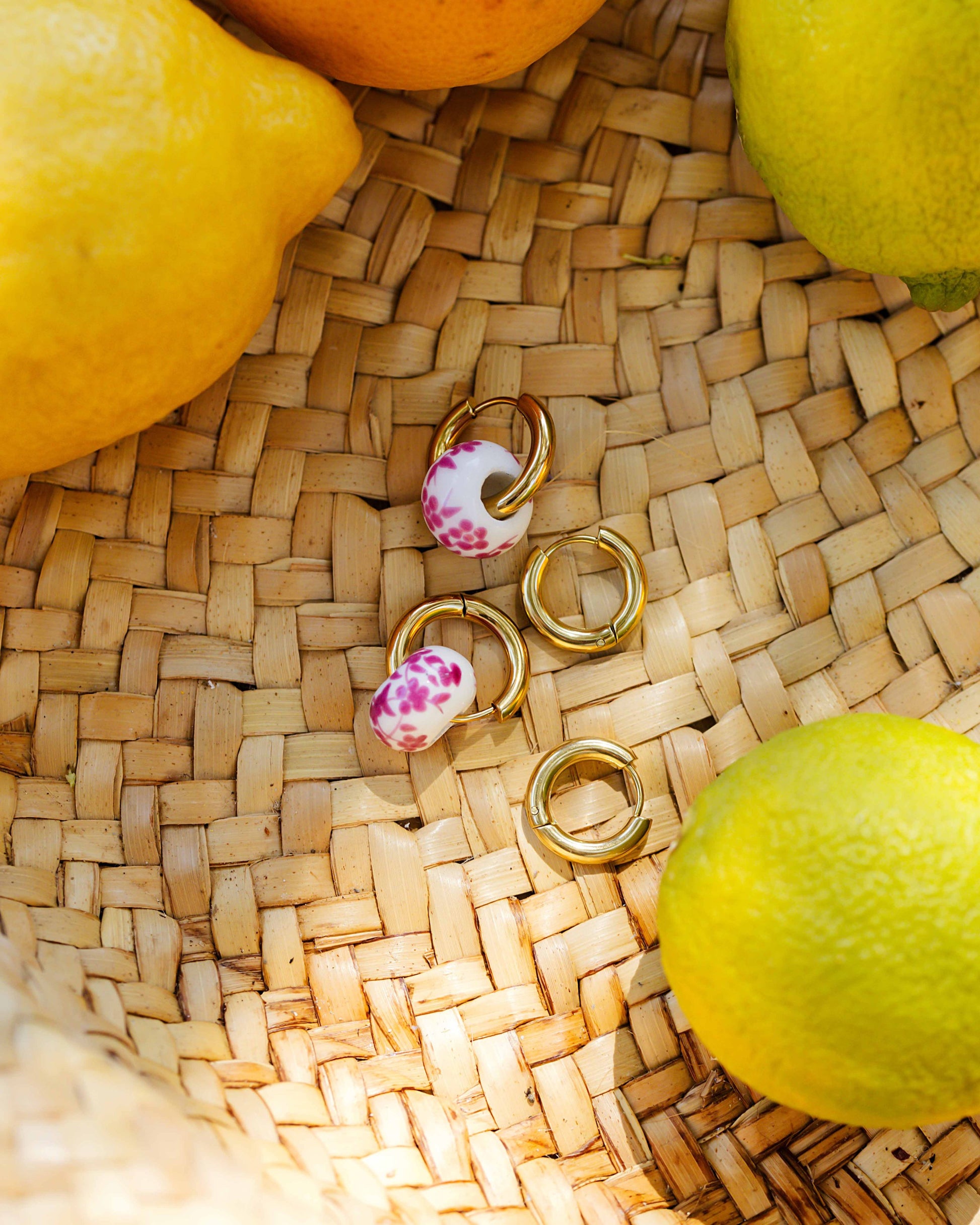 Chunky Pink Flower Tile Hoop Bundle