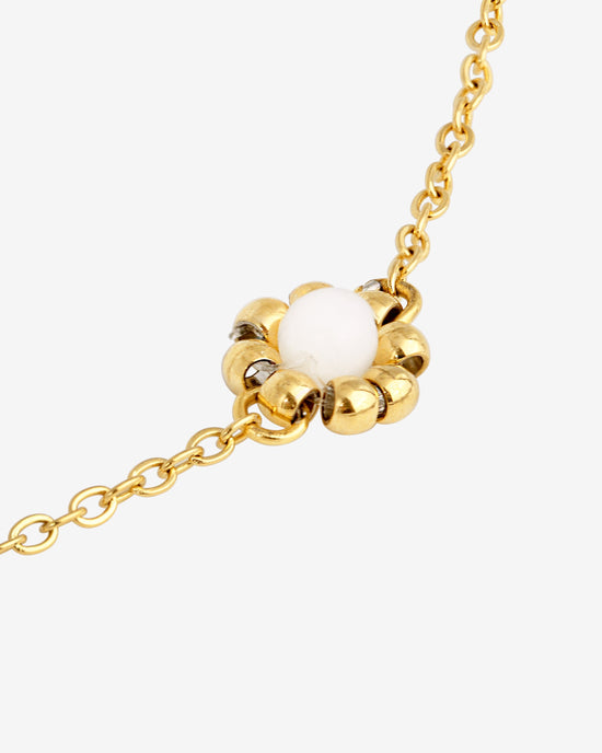 Flower 'n' Beads Necklace Gold