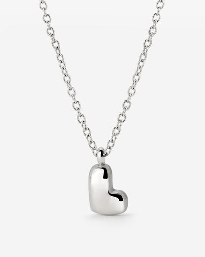 Bubble Letter Necklace Silber