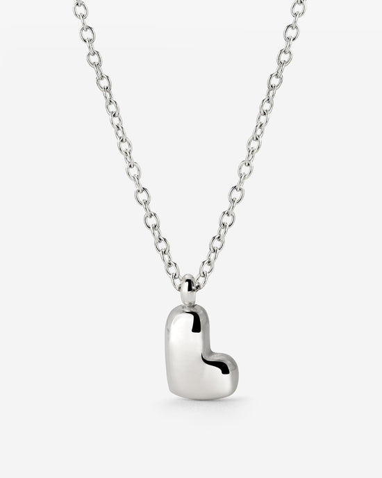 Bubble Letter Necklace Silber