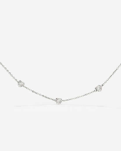 Glass Heart Necklace Silber