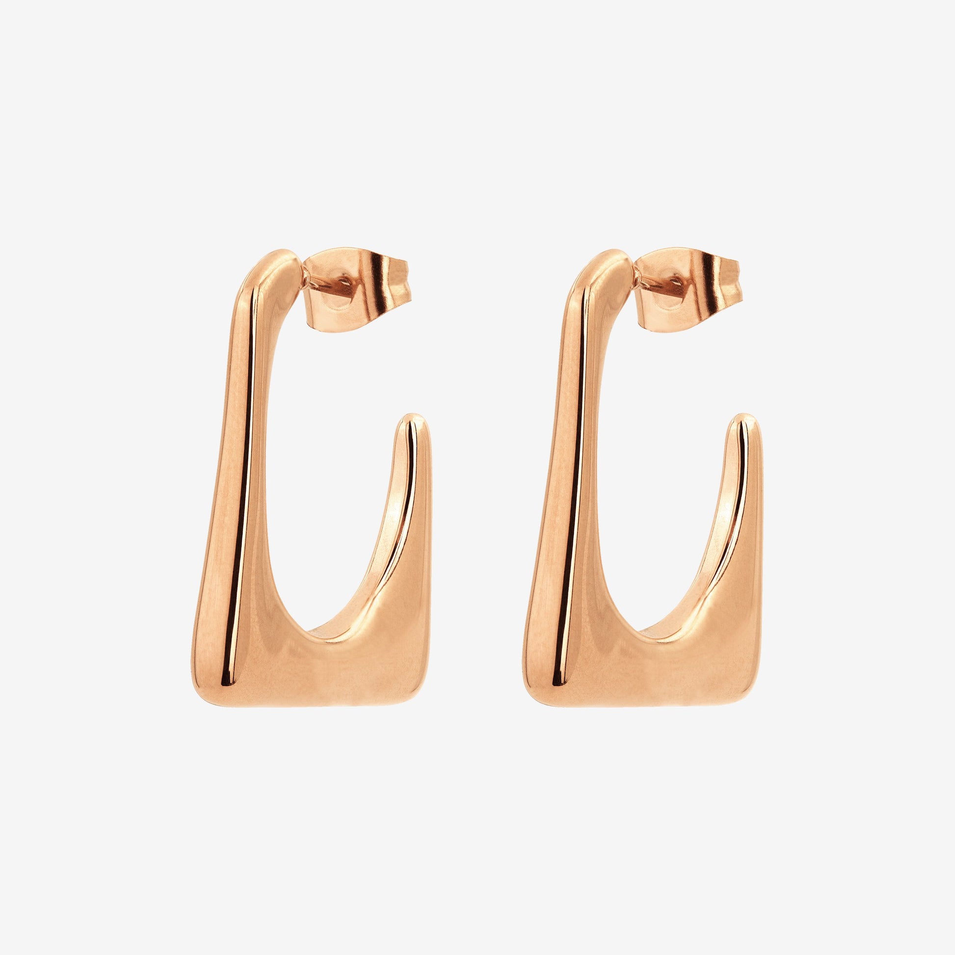 Rectangle Hoops Roségold
