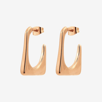 Rectangle Hoops Roségold