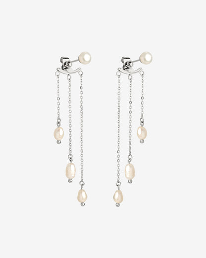 Annas Sparkle Pearl Studs Silber