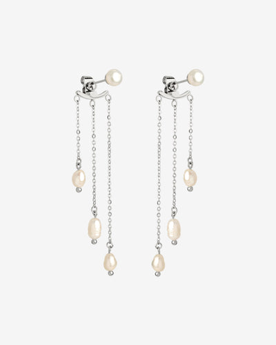 Annas Sparkle Pearl Studs Silber