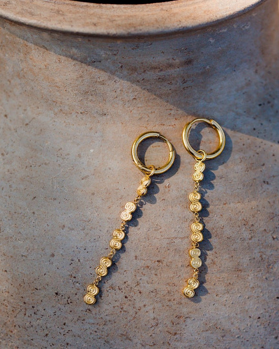 Serpent's Whisper Hoop Set Small Roségold