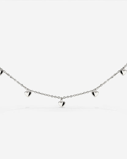 Lovely Heart Choker Silber