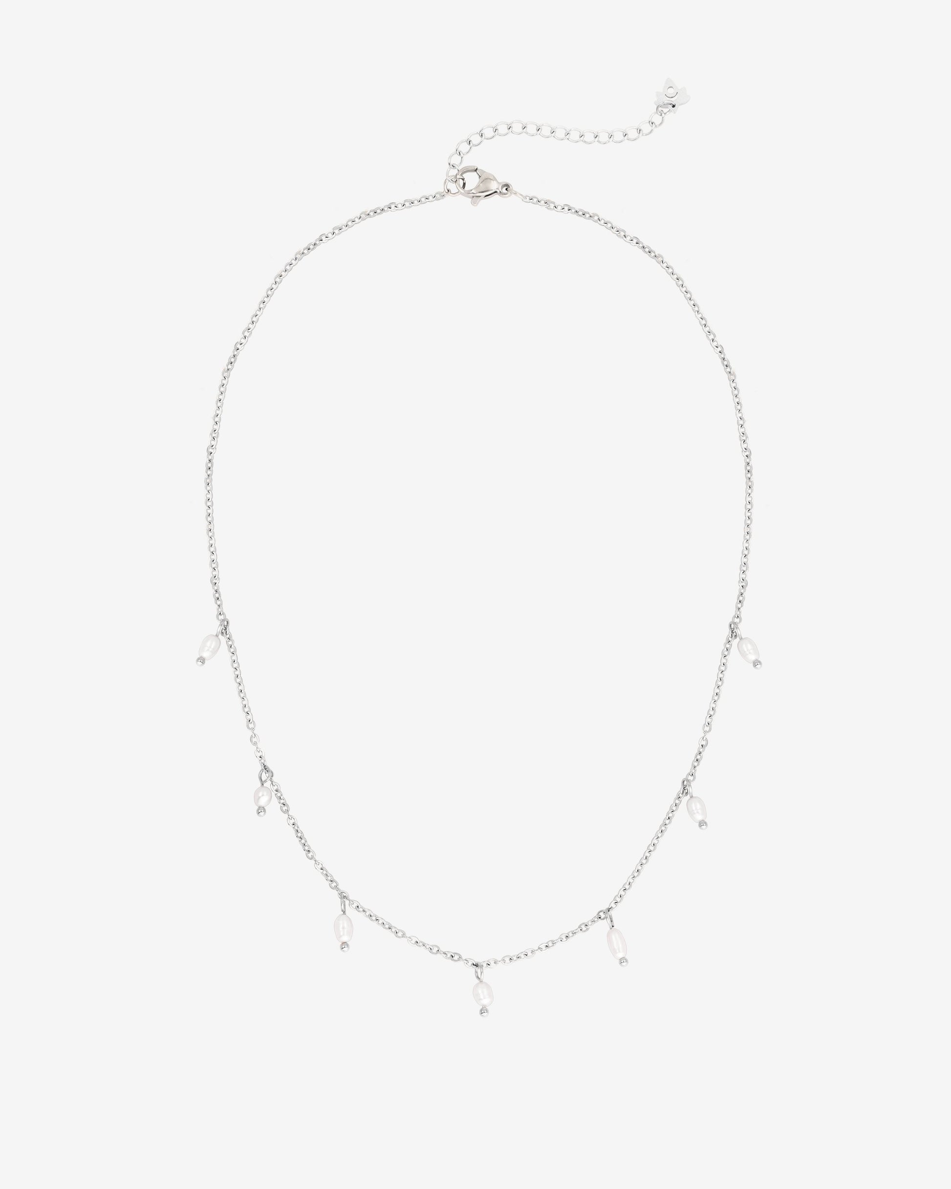 Perla Blanco Choker Silber