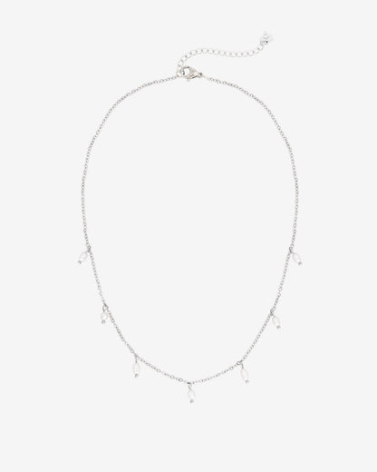 Perla Blanco Choker Silber
