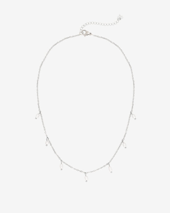 Perla Blanco Choker Silber
